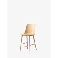Rely HW128 Bar Stool High Back Lacquered Oak/ Beige Sand