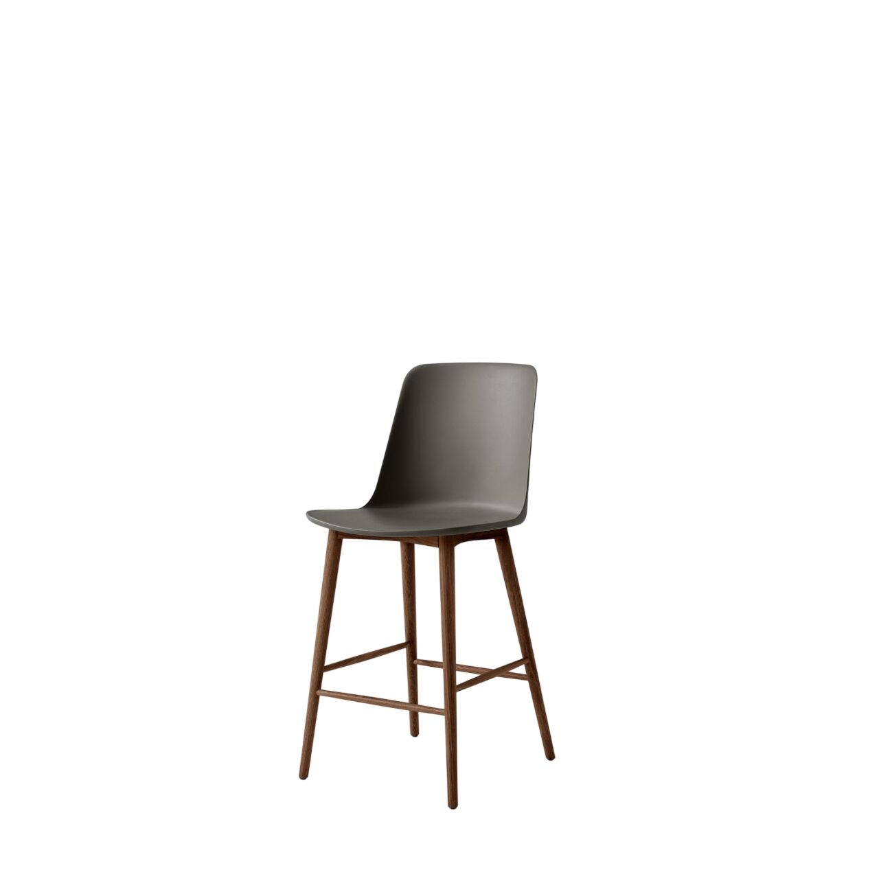 Rely HW128 Barstol Hj Ryg Lakeret Valnd/Stone Grey
