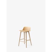 Rely HW118 Bar Stool Low Back Lacquered Oak/ Beige Sand