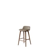 Rely HW120 Bar Stool Low Back Lacquered Walnut/Fuse 0351