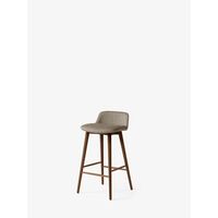 Rely HW120 Bar Stool Low Back Lacquered Walnut/Fuse 0351