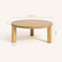 Myre Coffee Table 35x80 cm Natural Pine