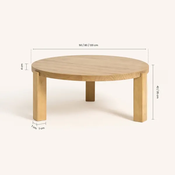 Myre Coffee Table 35x50 cm Smoked Pine