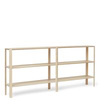 Blad Boekenkast 2x3 Wit Geolied Eikenhout
