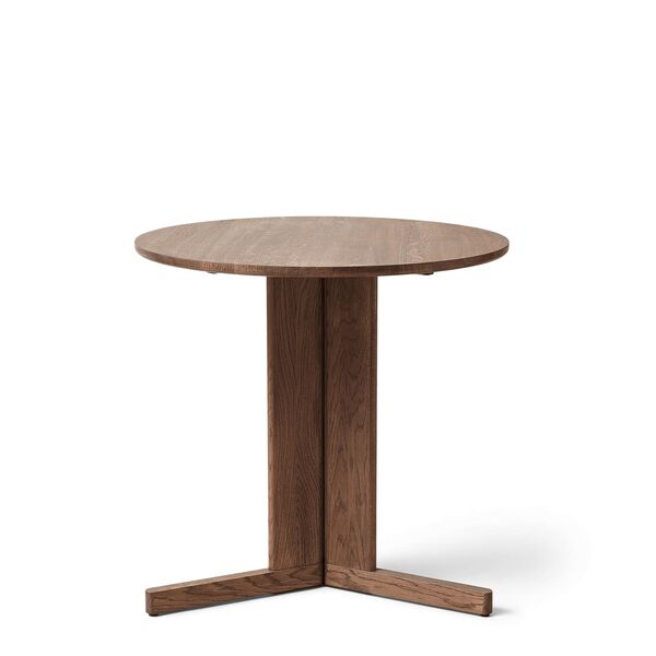 Trefoil Tisch Ø75 Geräucherte Eiche