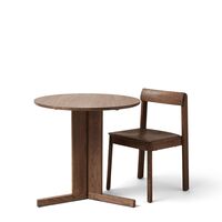 Trefoil Table Ø75 Smoked Oak