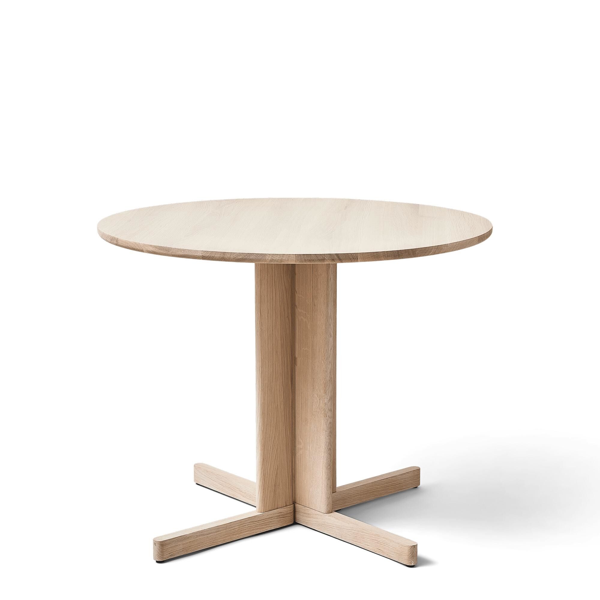 Trefoil Bord 90 Hvidolieret Eg