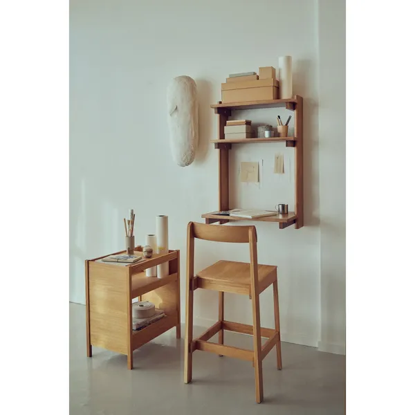 Beam Office Wall Shelf 3 Deep Brown Pine