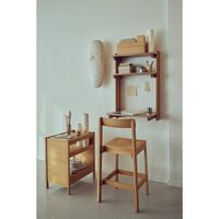Beam Office Wall Shelf 3 Deep Brown Pine