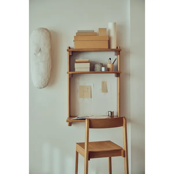 Beam Office Wall Shelf 3 Deep Brown Pine