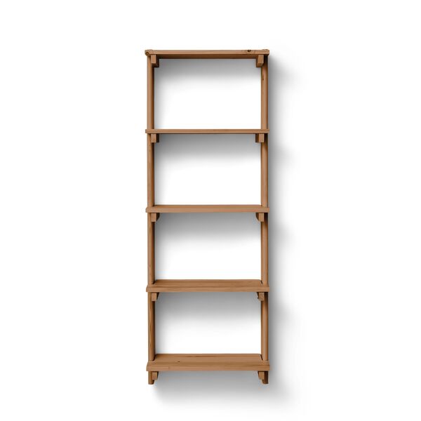 Beam Wall Shelf 5 Deep Brown Pine