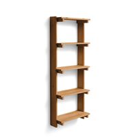 Beam Wall Shelf 5 Deep Brown Pine