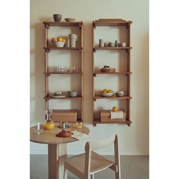 Beam Wall Shelf 5 Deep Brown Pine