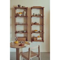 Beam Wall Shelf 5 Deep Brown Pine