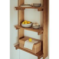 Beam Wall Shelf 5 Deep Brown Pine