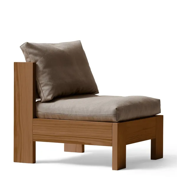 Icon Armchair Deep Brown Pine/ Beige