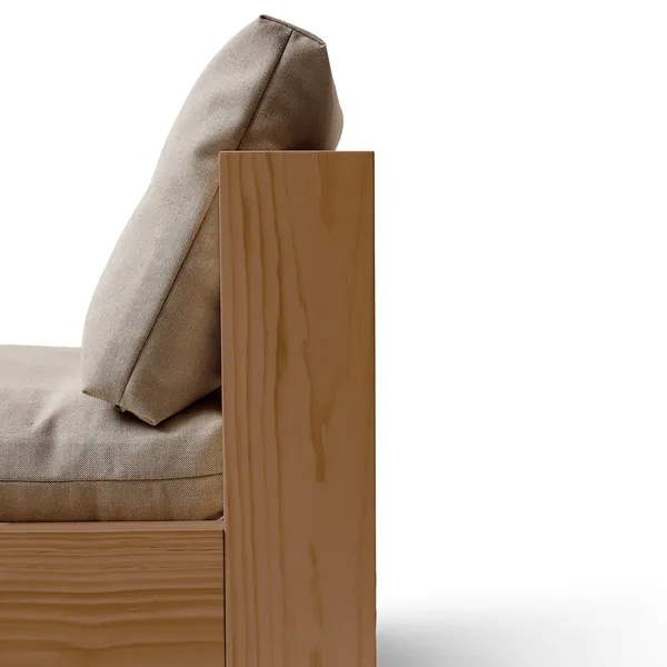 Icon Armchair Deep Brown Pine/ Beige
