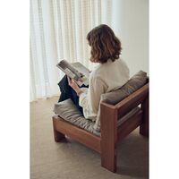 Icon Armchair Deep Brown Pine/ Beige