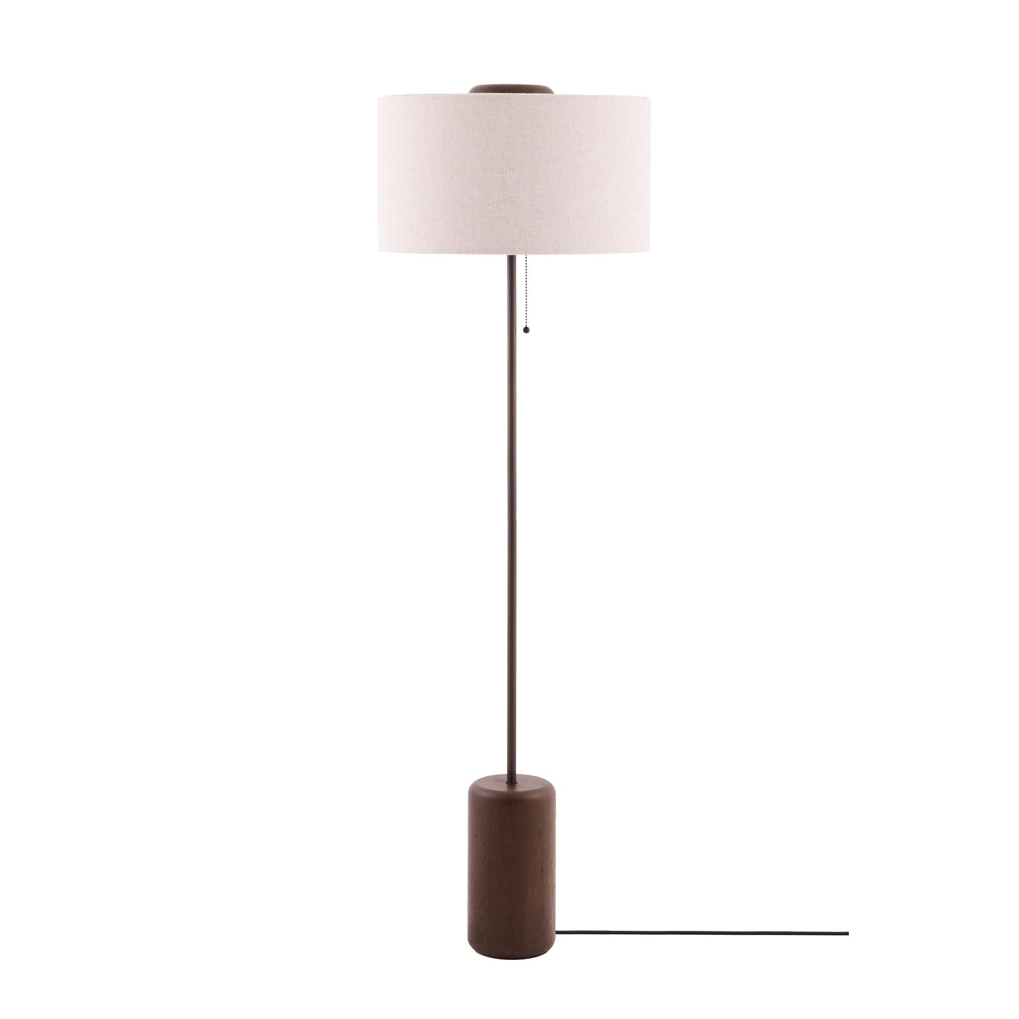 Lampadaire Bosco de , Chêne Teinté Rouge