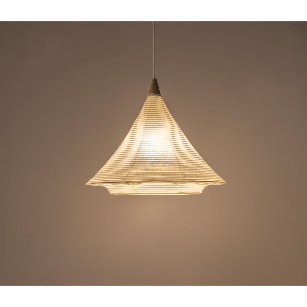 Fuji Pendant White/Oak | AndLight