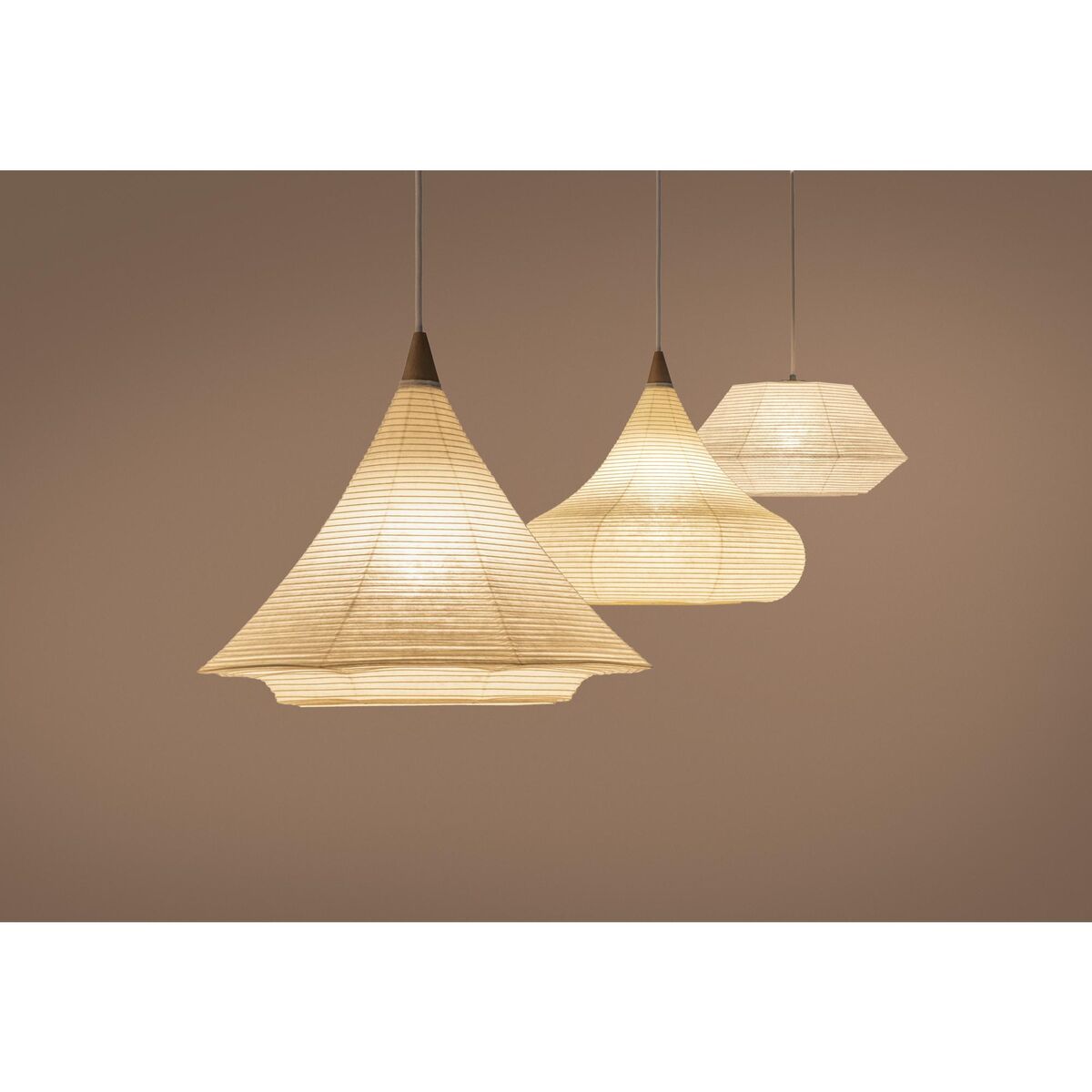 Fuji Pendant White/Oak | AndLight