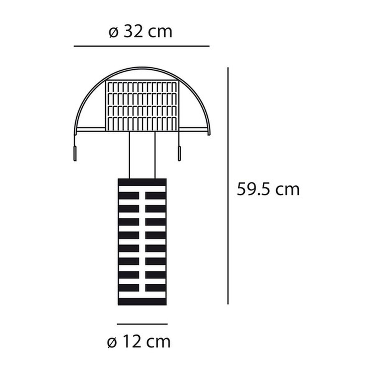 SHOGUN Bordlampe Hvit/ Sort