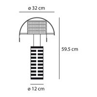 SHOGUN Bordlampe Hvit/ Sort