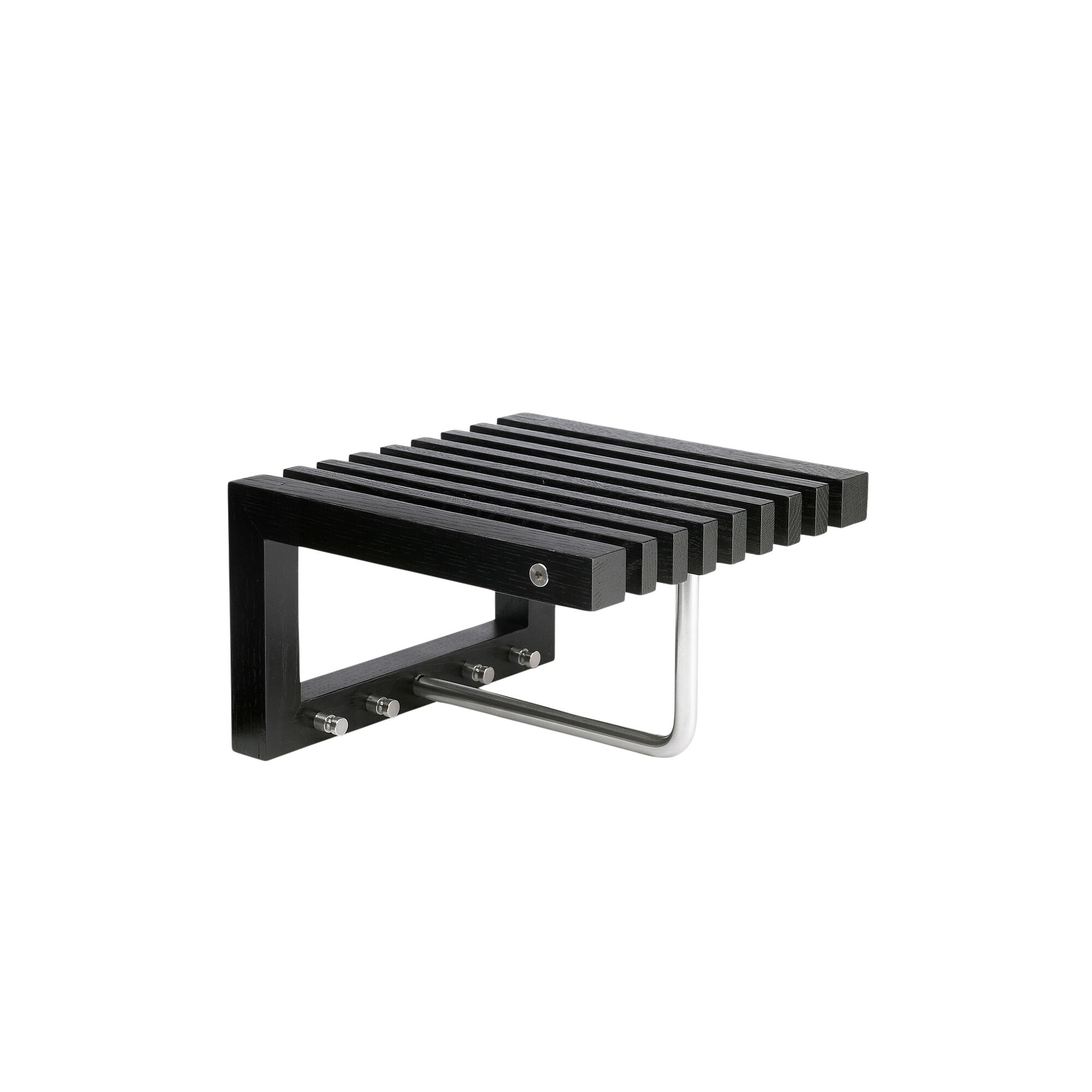 Porte-manteau Skagerak Collection Cutter Mini en Chêne Noir et Acier Inoxydable