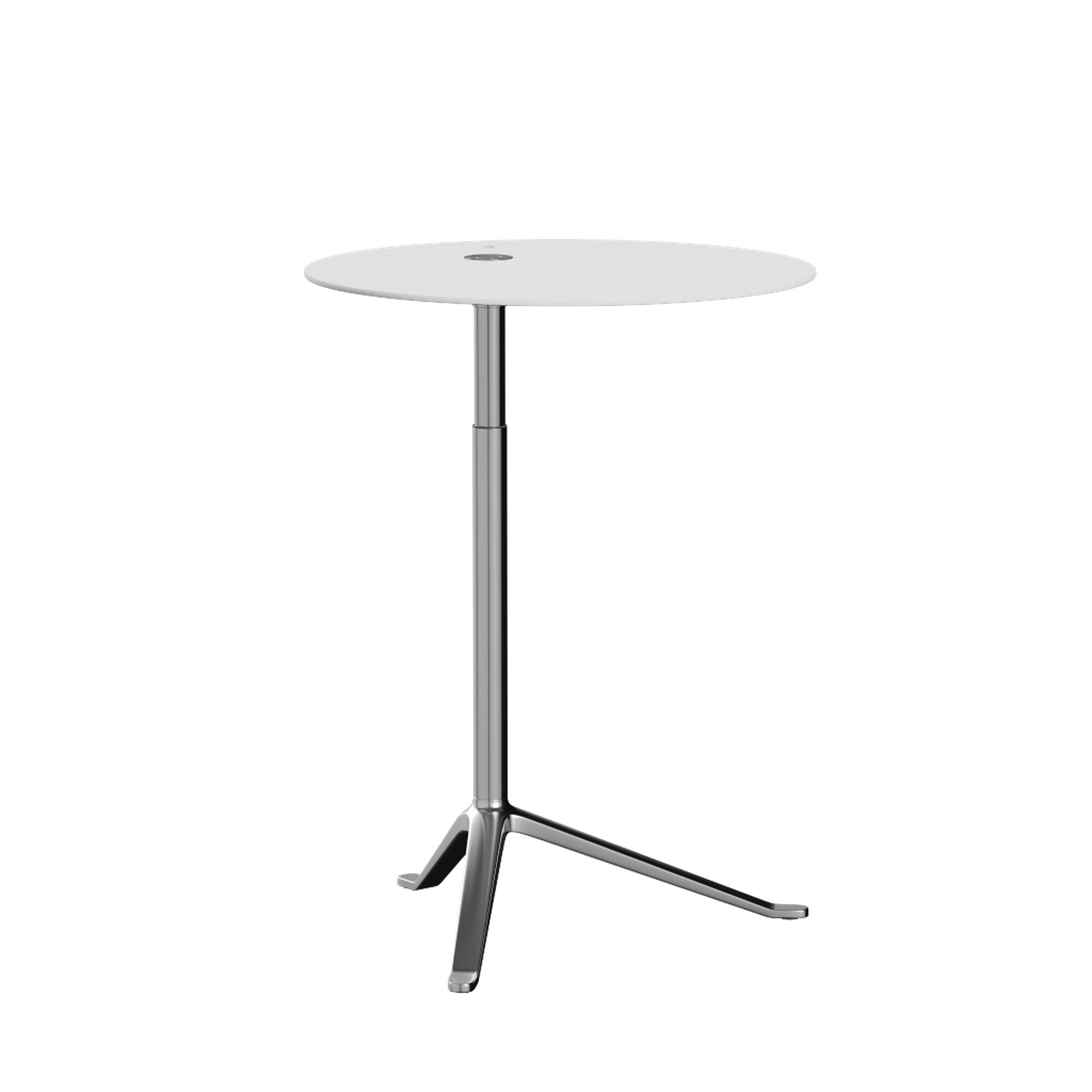 Little Friend KS11 Sidebord Justerbar Høyde Hvit/polert Aluminium