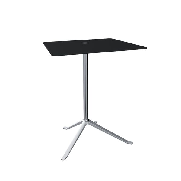 Table D'appoint Little Friend KS13 , Hauteur Réglable, Noir/ Aluminium Poli