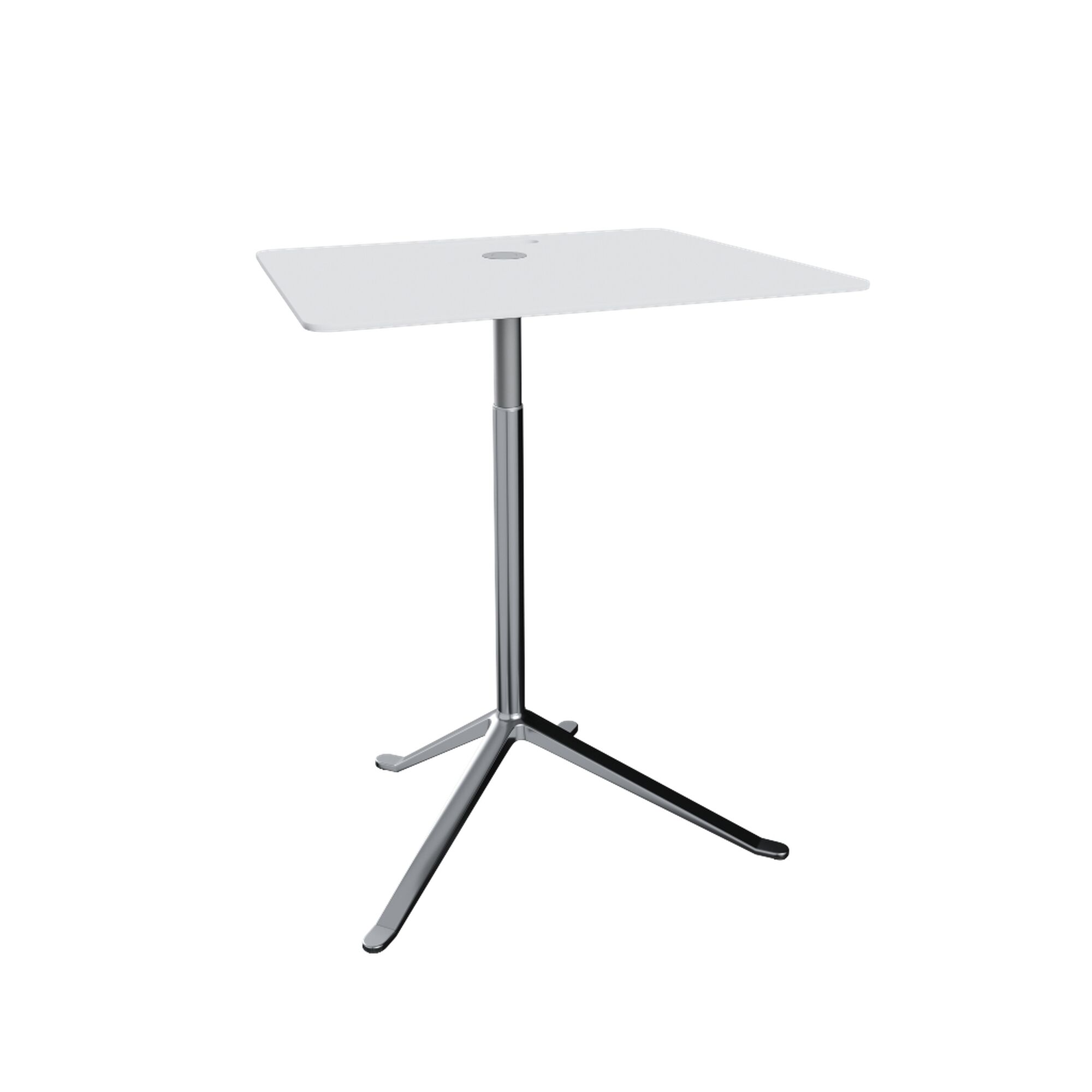 Little Friend KS13 Sidebord Justerbar Hjde Hvid/Poleret Aluminium