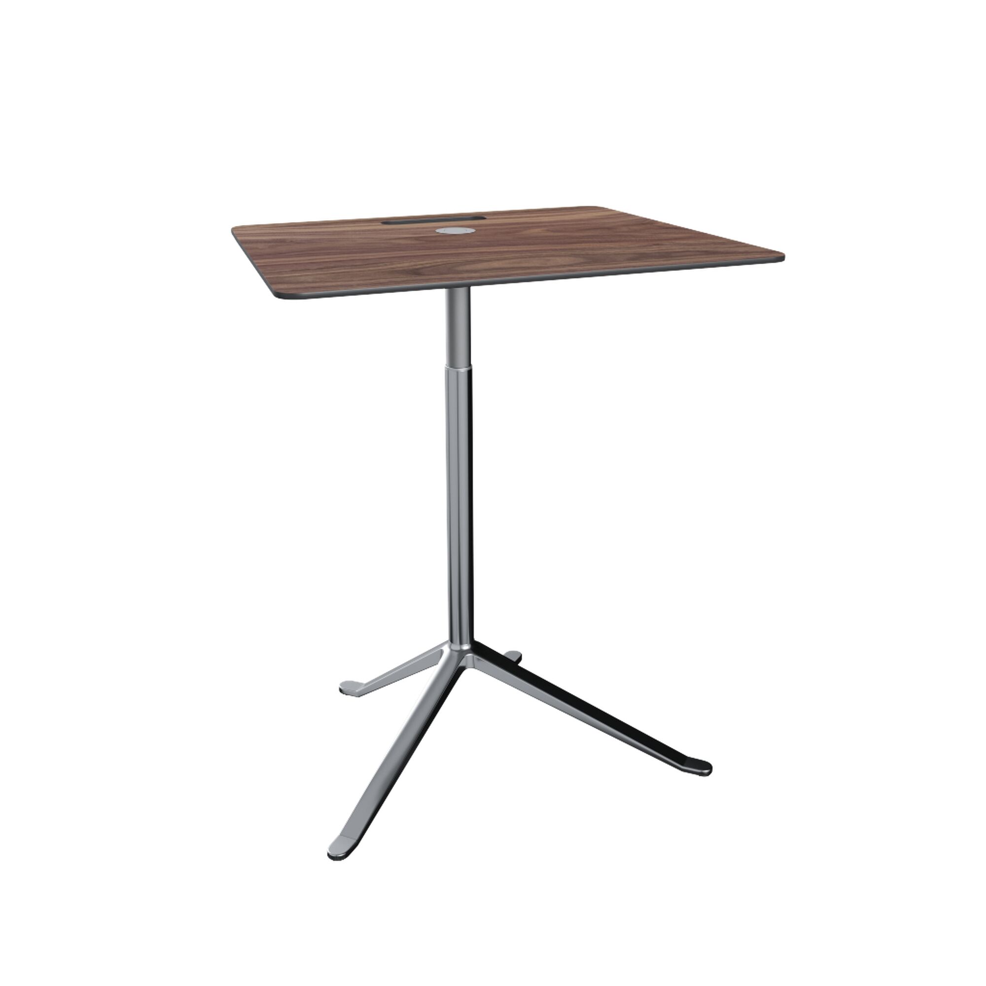 Little Friend KS13 Sidebord Justerbar Høyde Valnøtt/polert Aluminium