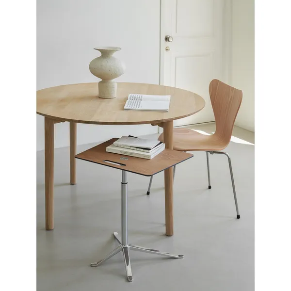 Little Friend KS13 Side Table Adjustable Height Walnut/Polished Aluminum