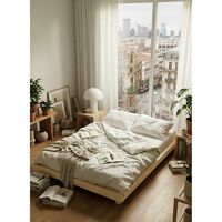 Dock Bed Frame 120x200 Clear Lacquered Pine