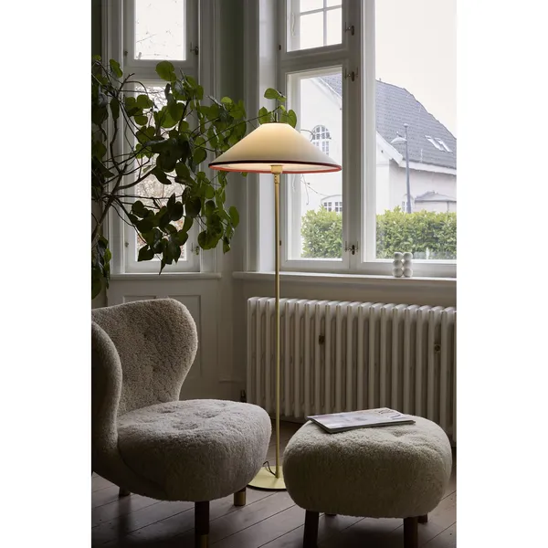 Tafta Vloerlamp Ø52 Rood/gebroken Wit