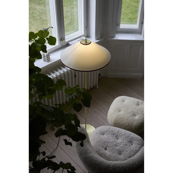 Tafta Vloerlamp Ø52 Rood/gebroken Wit