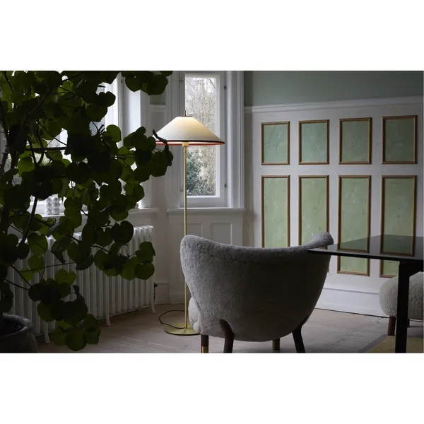 Tafta Vloerlamp Ø52 Rood/gebroken Wit