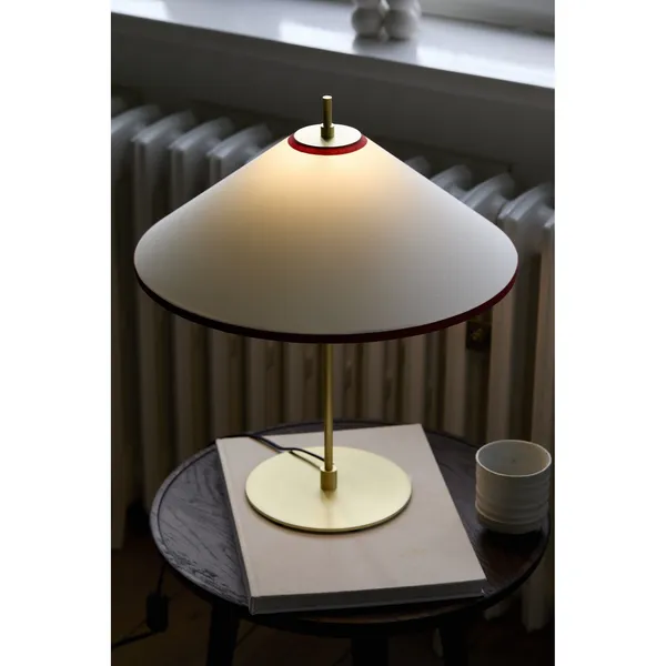 Tafta Tafellamp Rood/gebroken Wit