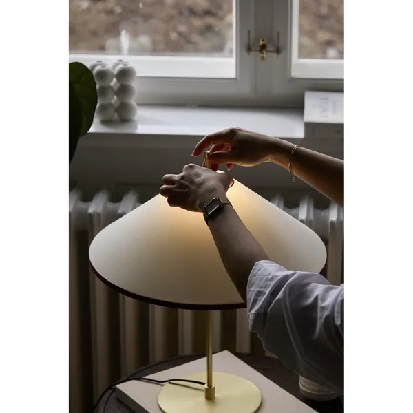 Tafta Tafellamp Rood/gebroken Wit