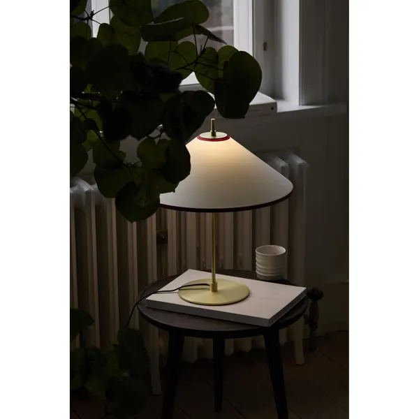 Tafta Tafellamp Rood/gebroken Wit