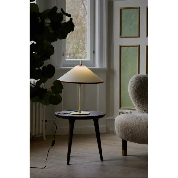 Tafta Tafellamp Rood/gebroken Wit