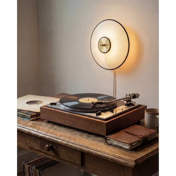 Tafta Væg/Loftlampe Ø40 Sort/Off-White