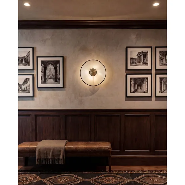 Tafta Væg/Loftlampe Ø52 Sort/Off-White