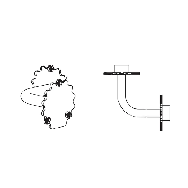 Rate 90-Degrees Connection Kit For Pendants Anthracite