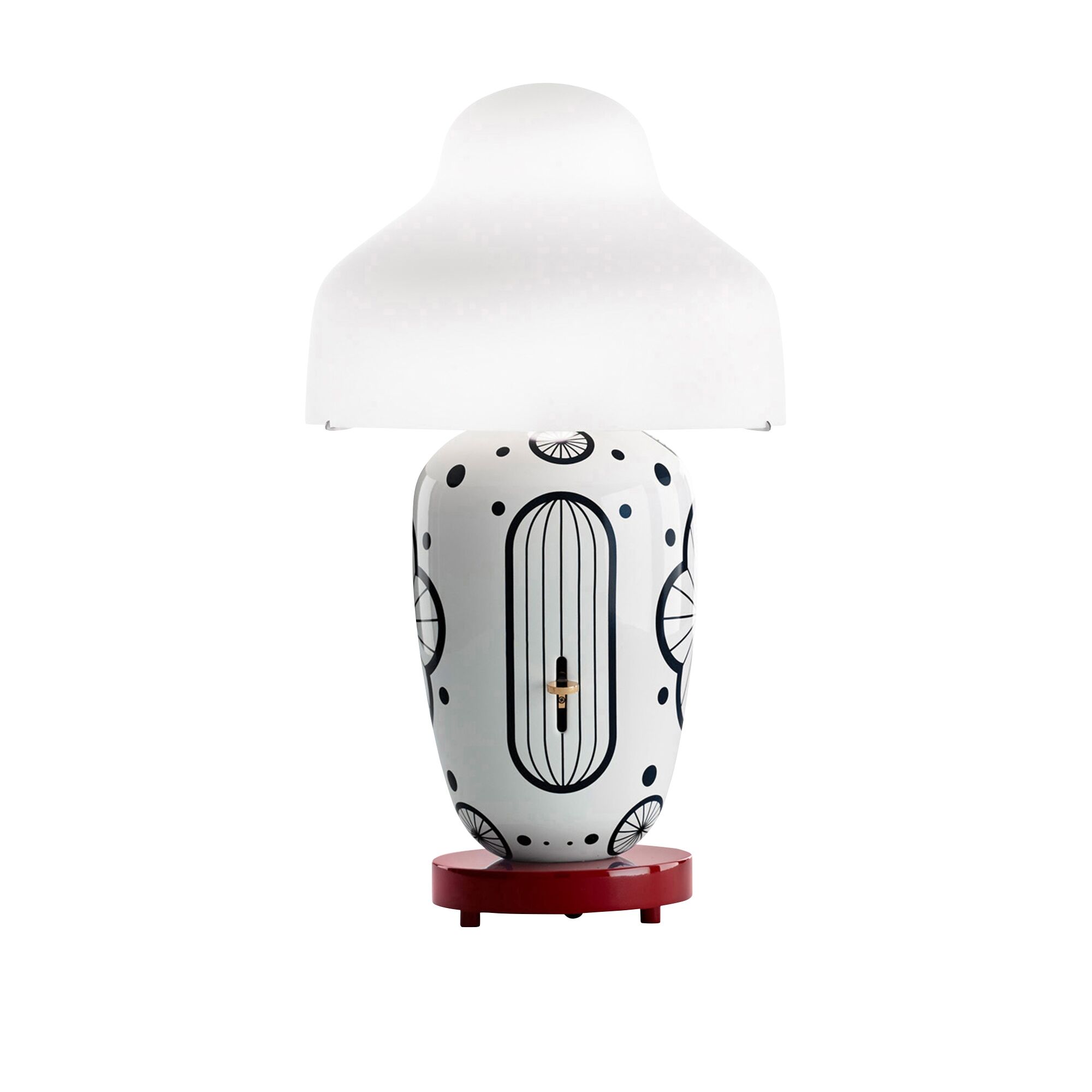 Chinoz Bordslampa Ming Burgundy/ Vit