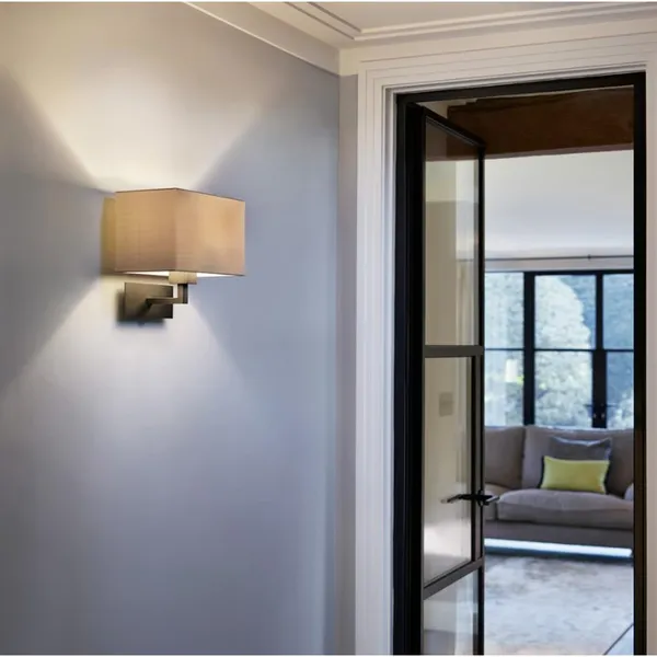 Park Lane Grande Wandlampe Bronze & Weiß