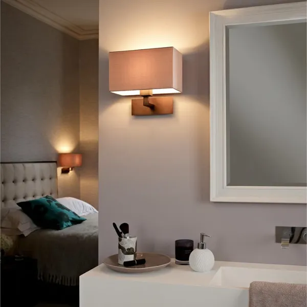 Park Lane Grande Wandlampe Bronze & Weiß