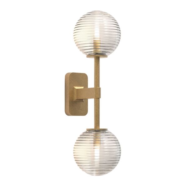 Tacoma Twin V&auml;gglampa M&auml;ssing & R&auml;fflad Lampsk&auml;rm Transparent