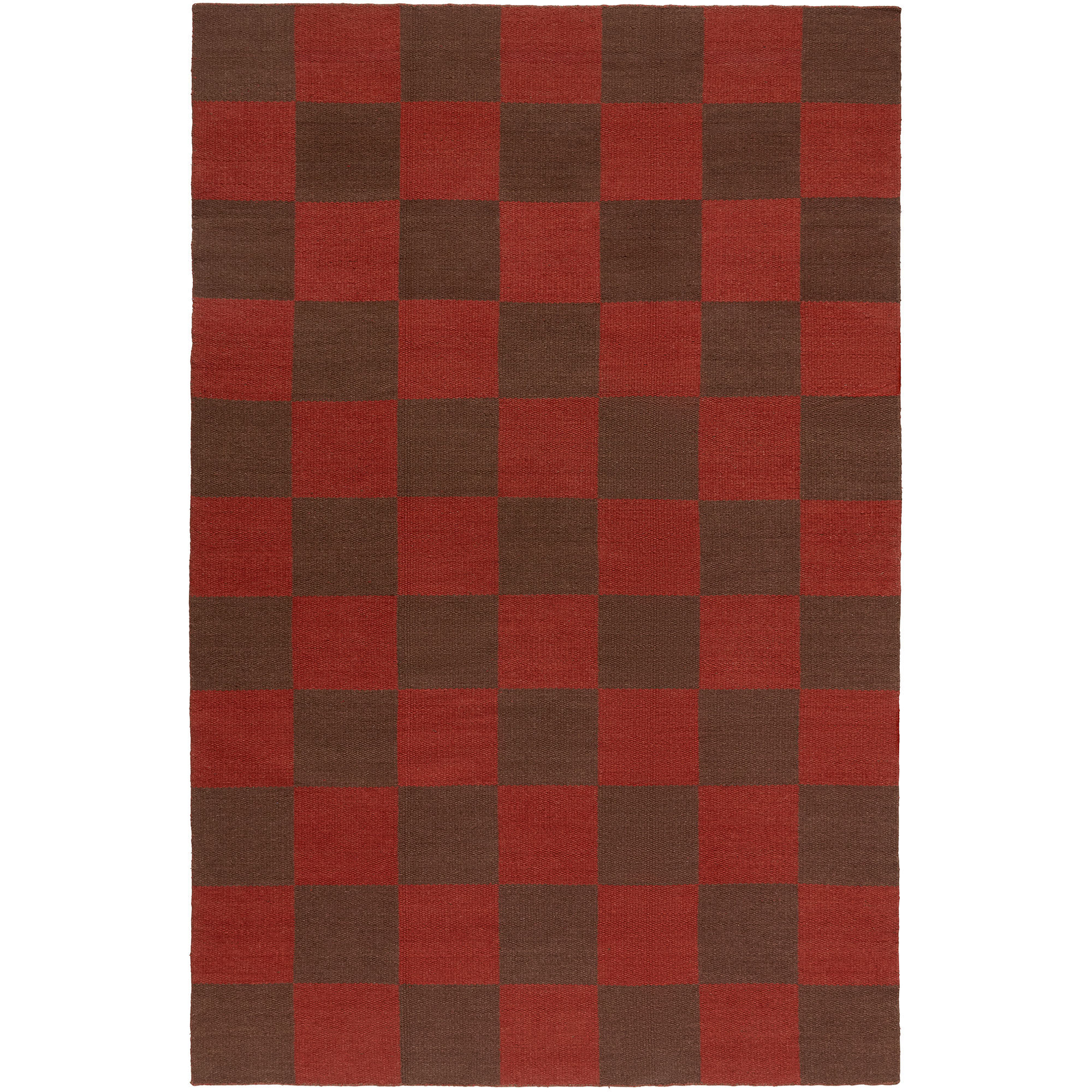 Tapis Square 200x300 cm Rouge/Marron foncé
