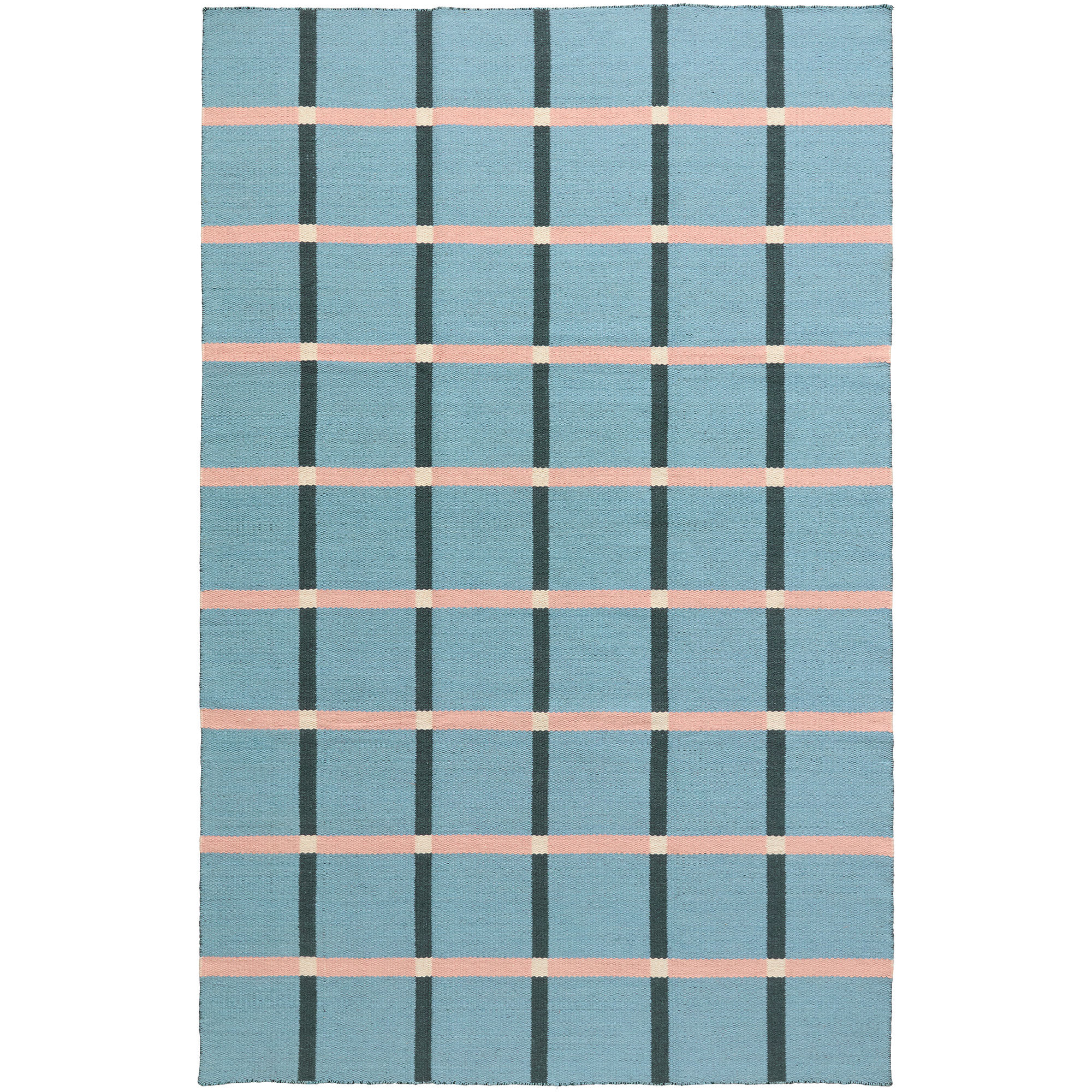 Mosaic Rug 180x270 cm Sky Blue/Orange/Dark Gray